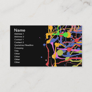 Cartão De Visita Preto Personalizado do Artista
