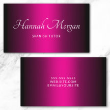 Preto Rosa Quente Ombre Elegante Script