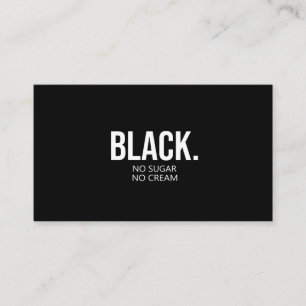 Cartão De Visita Preto Sem Suger Sem Creme Black Lives Importam