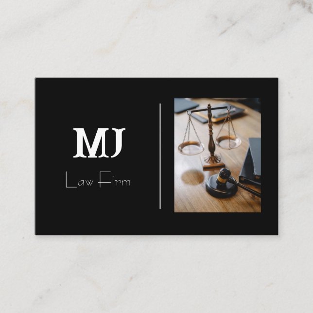 Cartão de visita preto simples (Frente)