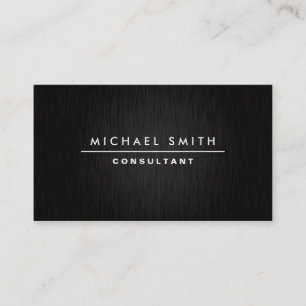 Cartão De Visita Preto simples liso moderno elegante profissional