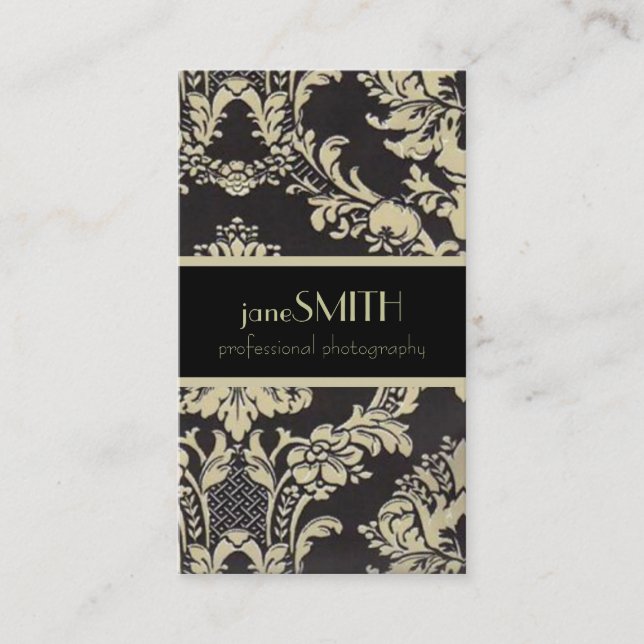 Cartão De Visita Preto & Tan (Frente)