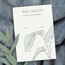 Preto White Palm Sketch Stuch Stuart Earring Displ