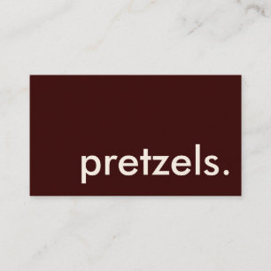 Cartão De Visita pretzels.