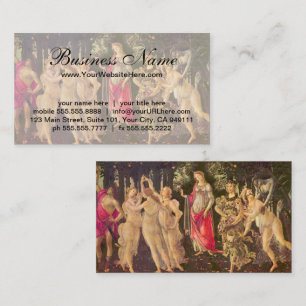 Cartão De Visita Primavera de Botticelli, Arte Antigo Renascentista