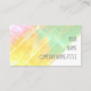 Cartão De Visita primavera de cores pastel bonito personalizado de 