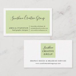 Cartão De Visita Primavera mínimo moderno verde