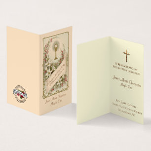 Cartão De Visita Primeira Comunhão Santa Católica Tradicional