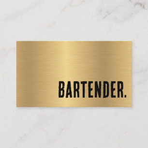 Cartão De Visita Primeiro Falso Ouro Barman