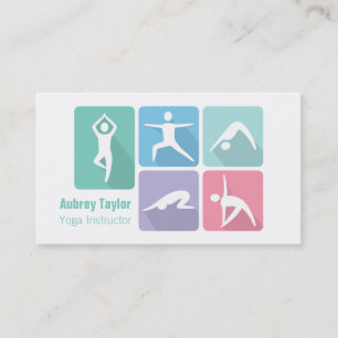 Cartão De Visita Principiante Moderno Possui em Yoga Freelance Trai
