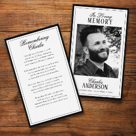 Cartão De Visita Printed Loving Memory Memorial Prayer Cards