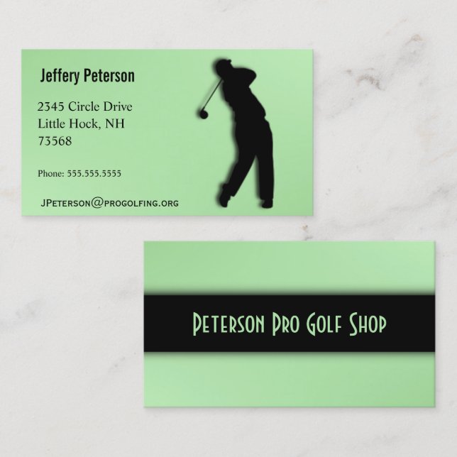 Cartão De Visita Pro Golf Green (Frente/Verso)