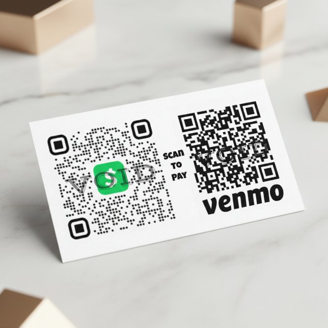 Cartão De Visita Processo de pagamento de código QR facilitado (QR Code Payment Process Made Easy Business Card)