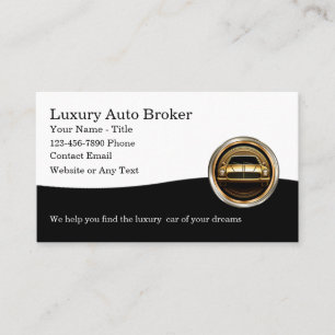 Cartão De Visita Procura de Veículos de Luxo da Classy Auto Broker