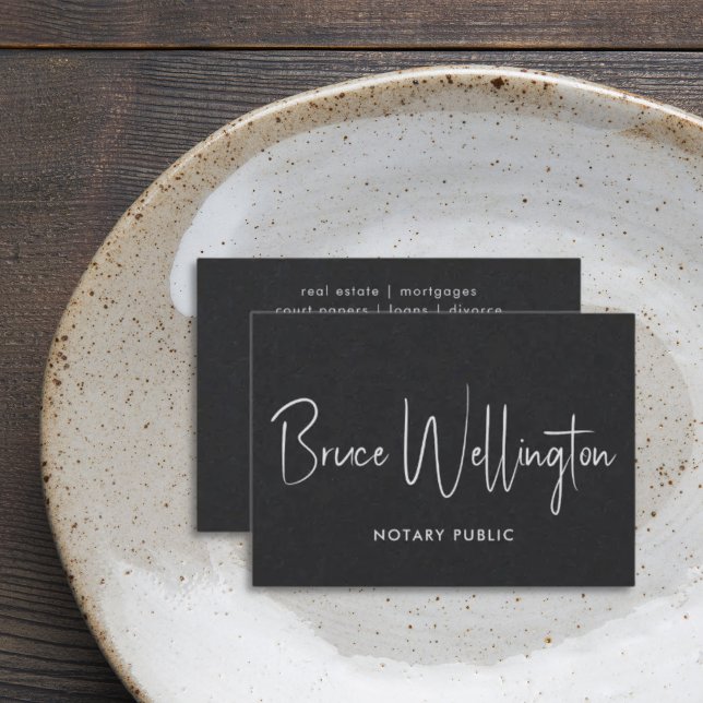 Cartão De Visita Procurador de Notícias de Script de Assinatura Neg (Criador carregado)