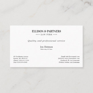 Cartão De Visita Procurador-Geral | Planta Elegante