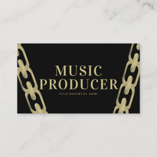 Cartão De Visita Produtor da Indústria Musical Big Foil Chain DJ