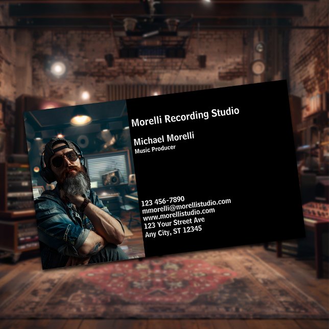 Cartão De Visita Produtor de música (Criador carregado)