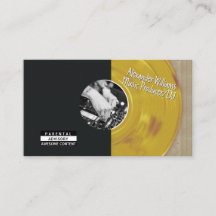 Produtor de Música em Vinil Retro Dourado DJ