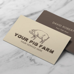Cartão De Visita Produtos de carne de suíno Fazenda