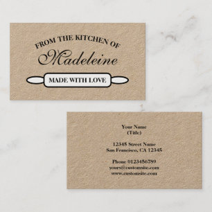 Cartão De Visita Produtos de padaria para assar, pastelaria