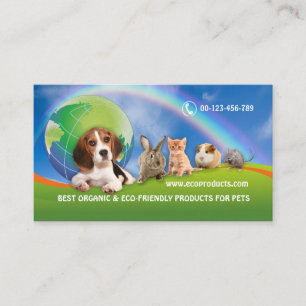 Cartão De Visita PRODUTOS ECOLÓGICOS PARA ANIMAIS DE ESTIMAÇÃO cart