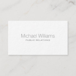 CARTÃO DE VISITA PROFESIONAL ELEGANTE MODERNO MINIMALISTA BLANCO