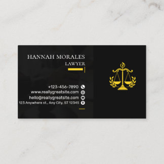 Cartão De Visita Professional Attorney Business Card | Lawyer 