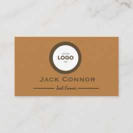 Cartão De Visita Professional Brown and Ochre Two-ToneBusiness Card
