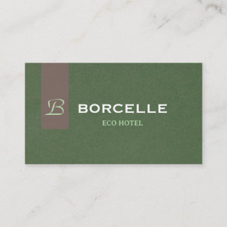 Cartão De Visita Professional Business Card in Elegant Olive Green 