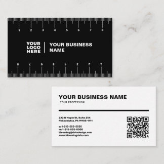 Cartão De Visita Professional Business Card with Ruler (cm)
