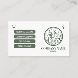 Cartão De Visita Professional Cleaning Service Business Card
