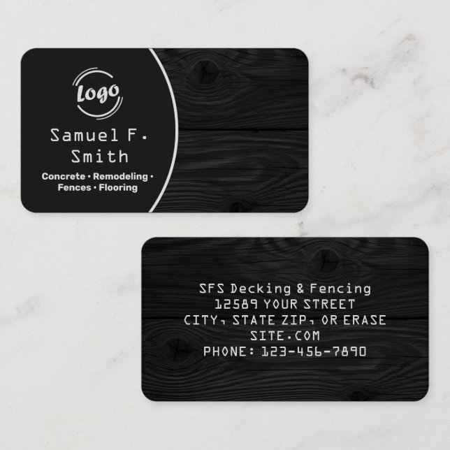 Cartão De Visita Professional Decking and Fencing (Frente/Verso)