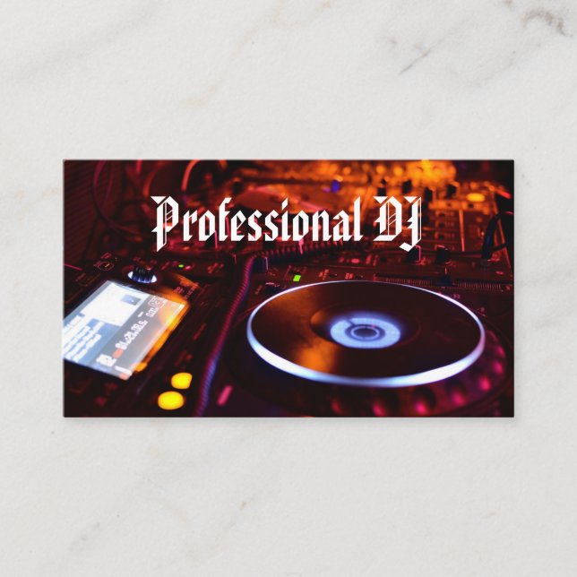Cartão De Visita Professional Deejay  (Frente)