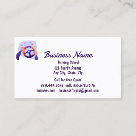 Cartão De Visita Professional Driving School Instructors