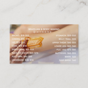 Cartão De Visita Professional e Chic para Waxing Brasileiro e Corpo
