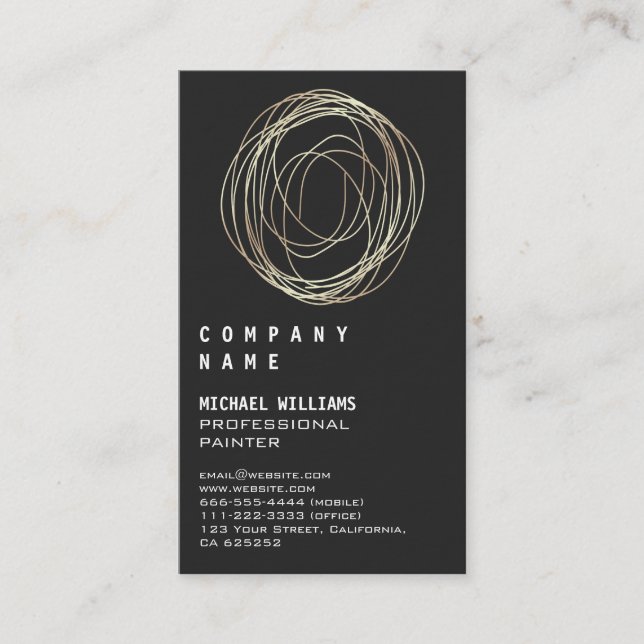 Cartão De Visita Professional Elegant Modern Silver Black Metal Bus (Frente)