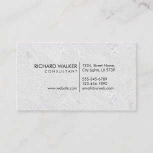Cartão De Visita Professional Elegant White Plain Moderno