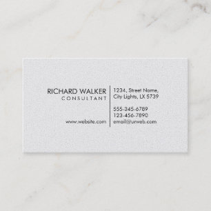 Cartão De Visita Professional Elegant White Plain Moderno