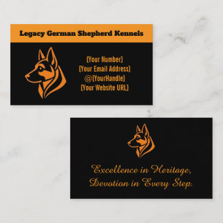 Cartão De Visita Professional German Shepherd Kennel Business Card 