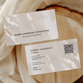 Cartão De Visita Professional Gold Foil QR Code & Social Media