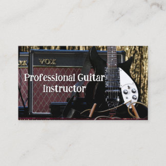 Cartão De Visita Professional Guitar Instructor