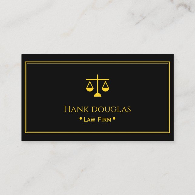 Cartão De Visita Professional Law & Justice Business Card (Frente)