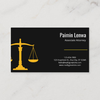 Cartão De Visita Professional Lawyer Business Card | Attorney 