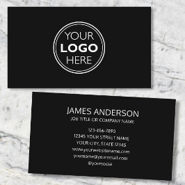 Cartão De Visita Professional Logo Business Card Minimalist Black