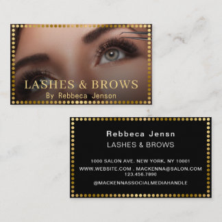 Cartão De Visita Professional Makeup Artist Eyelash & Brow QR CODE 