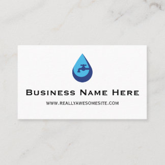 Cartão De Visita Professional Minimalist Plumber Business Card