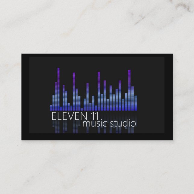 Cartão De Visita Professional Music Recording Studio (Frente)