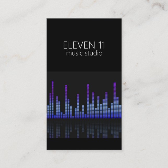 Cartão De Visita Professional Music Recording Studio (Frente)