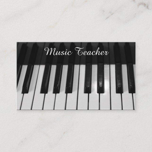 Cartão De Visita Professional Music Teacher (Frente)